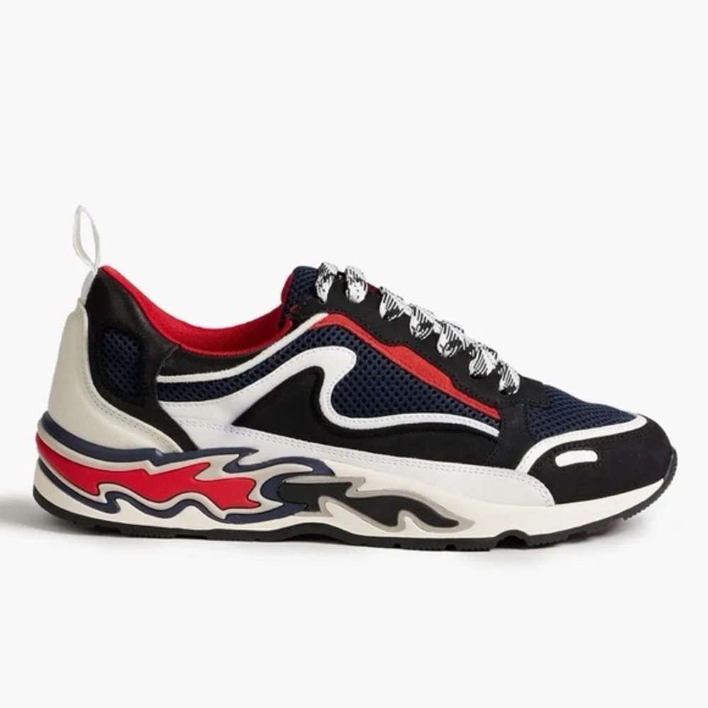 Sandro FLAME  Black, Red, and White womens Sneakers